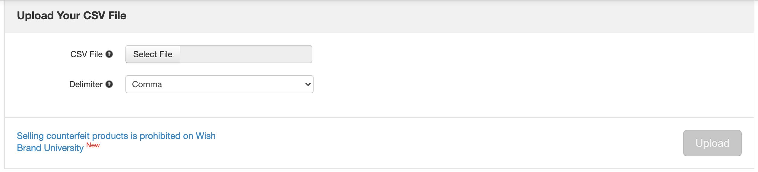 如何通过 CSV 文件更新 Wish 平台上的产品运费