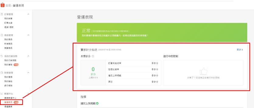 Shopee 卖家计分系统查询指南