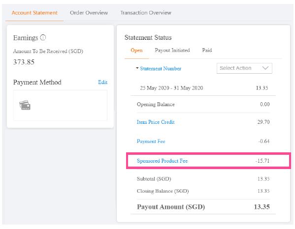 lazada超级推荐账单